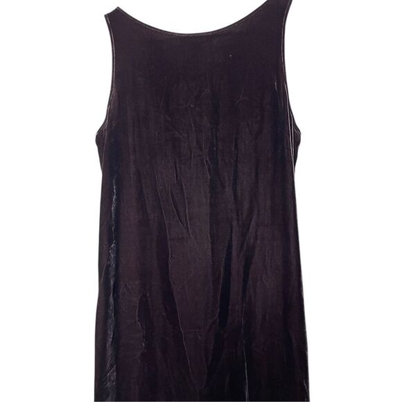 Vintage Harari Silk Blend Dark Brown Velvet Maxi Dress Size M NWT - Picture 10 of 11